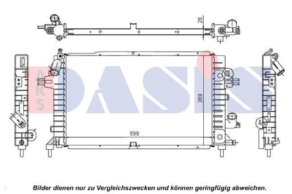 AKS DASIS radiatorius, variklio aušinimas 150066N